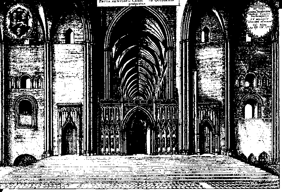 Fig. 6. picture of Wenceslaus Hollar's engraving of the choir of old St Paul's