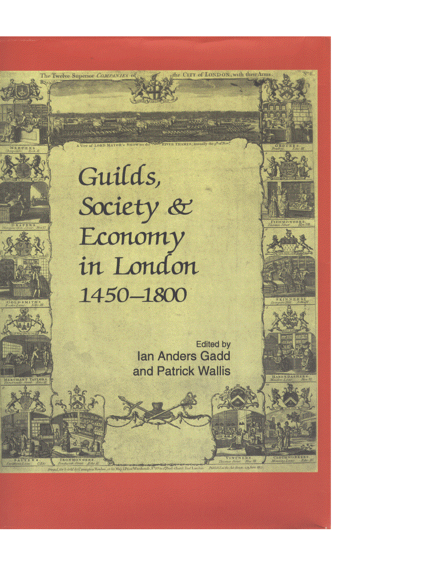 book cover-Guilds, society and economy in London 1450-1800