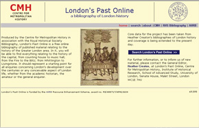 London's Past Online website, http://www.history.ac.uk/cmh/lpol