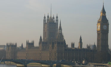 photograph showing the houses of parliament and Big Ben