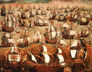English Ships and the Spanish Armada, August 1588