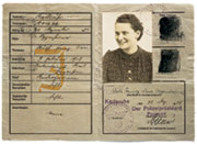 Identity card of a Jewish woman