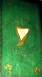 Banner used in St. Patrick's Day 1934 'God Save Ireland - Erin Go Bragh' (at Our Lady of Luján basilica of Buenos Aires)