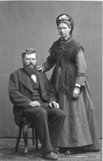 A photograph of Finnish sailor Herman and his wife Amanda