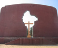 A photo of the Memorial of the Jubilee of Catholic Church of the year 2000 , Ouidah (Benin)