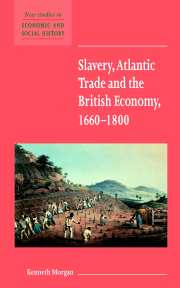 Book cover,Slavery, Atlantic Trade and the British Economy, 1660-1800 