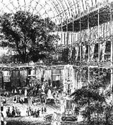 An engraving of the Crystal Palace