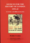 bookjacket: Sources for the History of London 1939-45