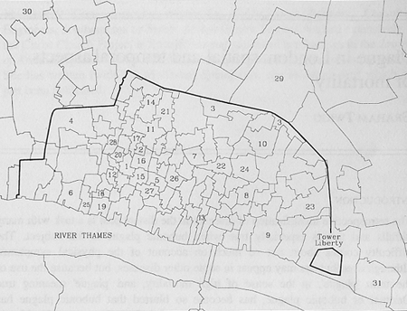 Fig. 1. map showing the study parishes