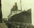 Old photo of the Lusitania landing dock 1907