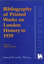 Cover of Bibliograph of printed works on London history to 1939
