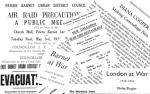 Press cuttings relating to London in World War II 